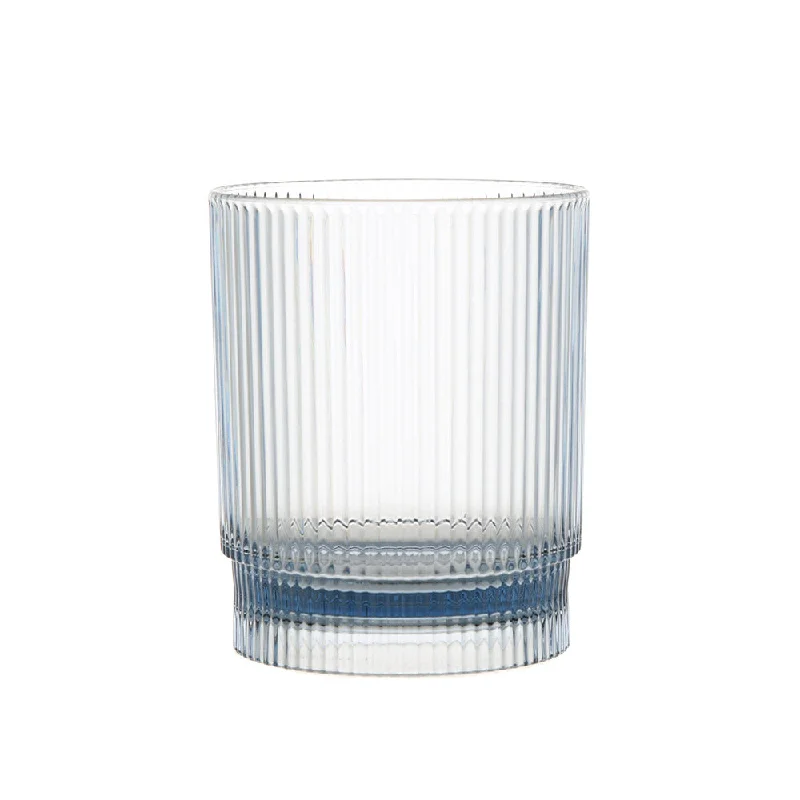 Lightweight trays for outdoor dining-TUMBLER MS Ribbed Blue 285ml