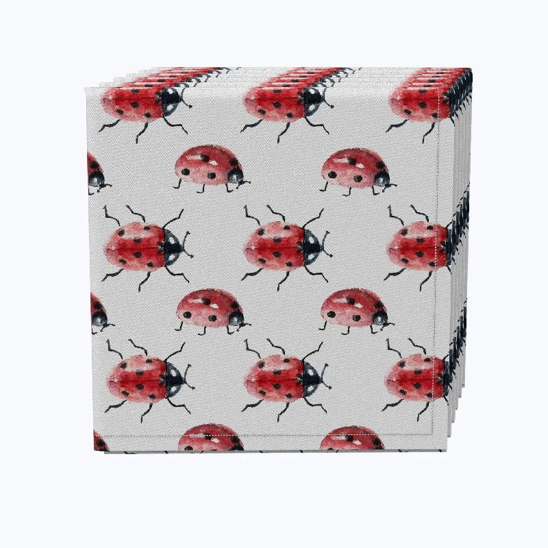 Designer porcelain plates with patterns-Watercolor Ladybugs Napkins