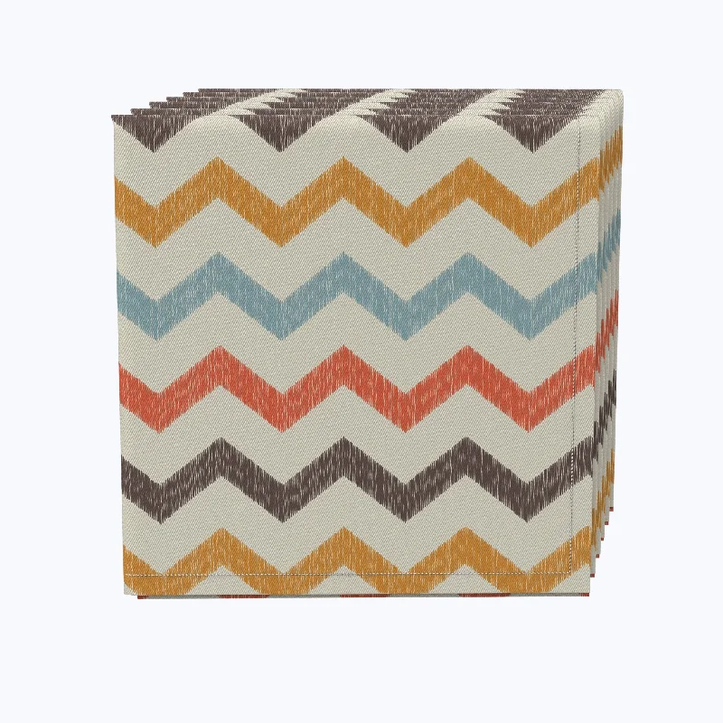 Luxury glass dinnerware for parties-Chevron Illustration Napkins