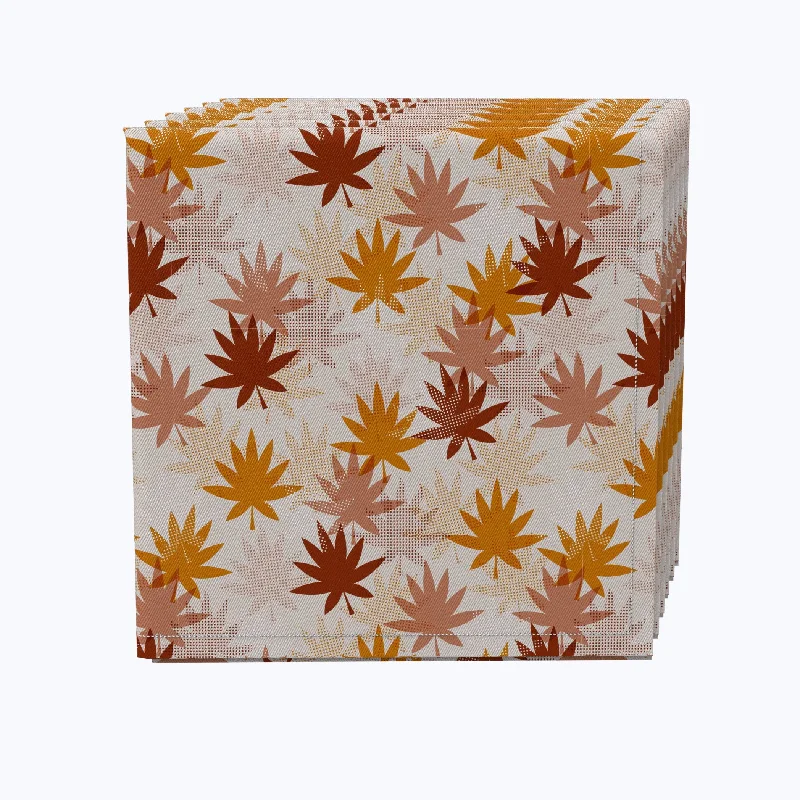 Elegant porcelain plates for dinner-Maple Leaves Sketch Napkins