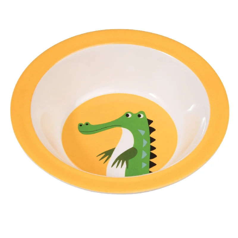 Foldable trays for small spaces-Rex Crocodile Melamine Bowl