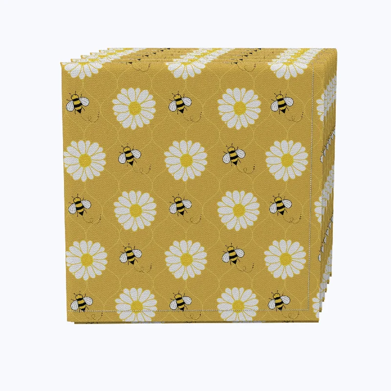 Large capacity salad bowls-Bumble Bees & Daisies Napkins