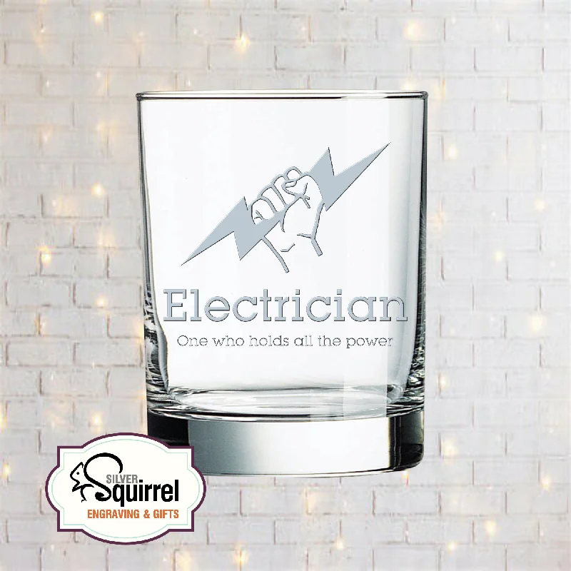 Elegant porcelain mugs for tea-Double Old Fashioned Glass {Electrician...hold all the power}