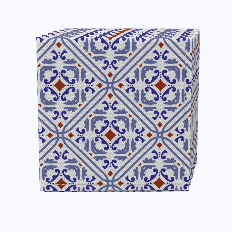 Multi-use dinnerware for casual dining-Ceramic Tile Pattern Napkins