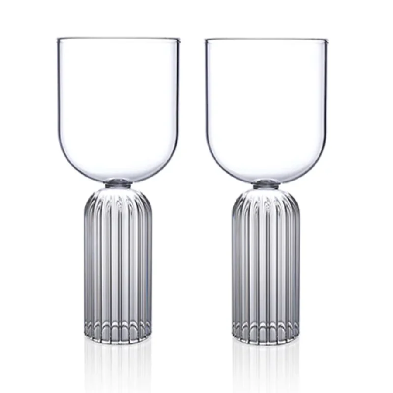 Multi-purpose stainless steel cups-May Glass, Medium, Set of 2