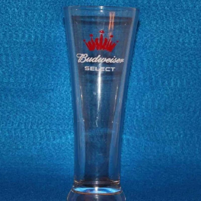 Affordable ceramic tumblers for home-Beer / Pilsner Glass, Budweiser Select Red Crown, Set of 4