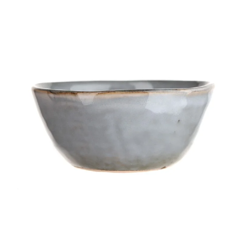 Small stainless steel plates-Stoneware Dip Bowl Light Blue 8.5cm