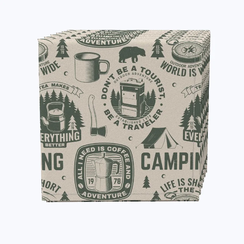 BPA-free plastic bowls for outdoors-Camping Adventure Napkins