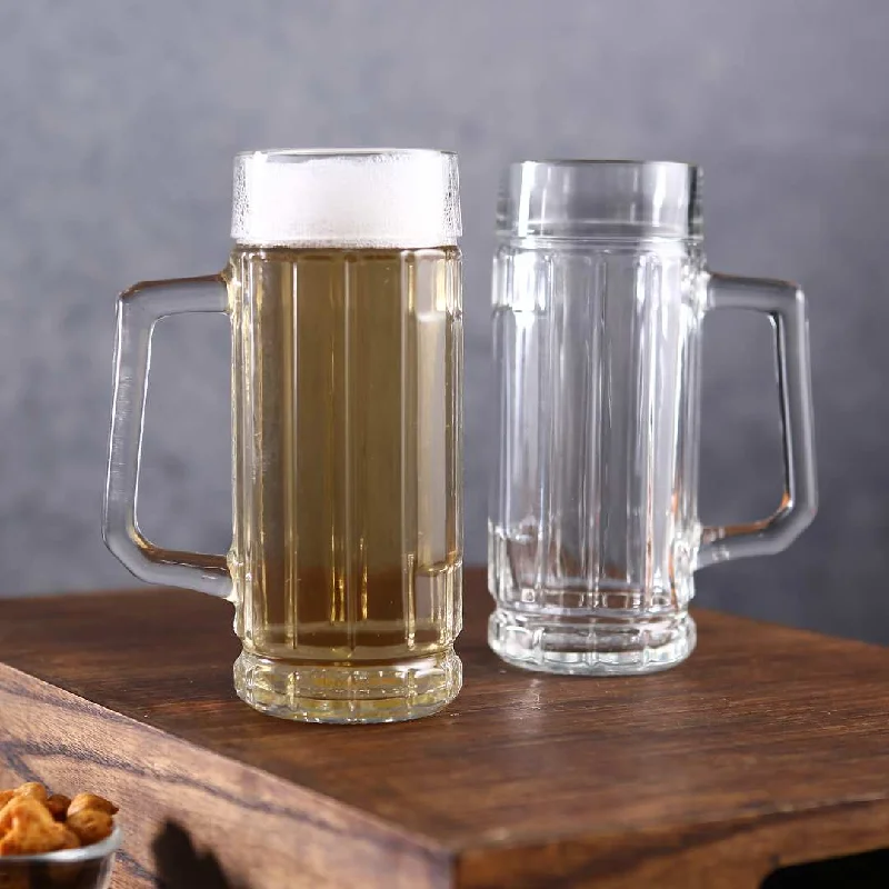 Stylish bamboo tumblers for eco-lovers-Modena Beer Mug 330 Ml (Set Of 2)