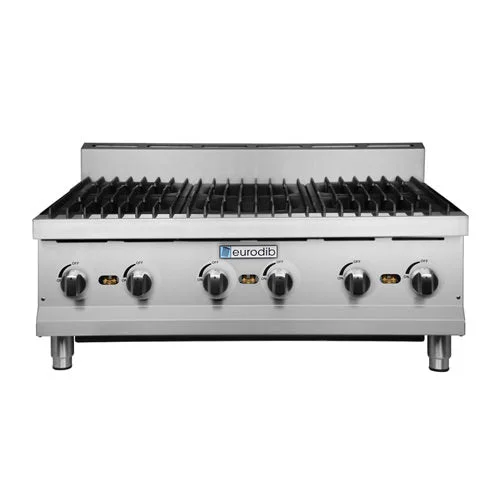 Soft plastic dishes for outdoor use-Eurodib HP636 36" Propane Gas Hot Plate