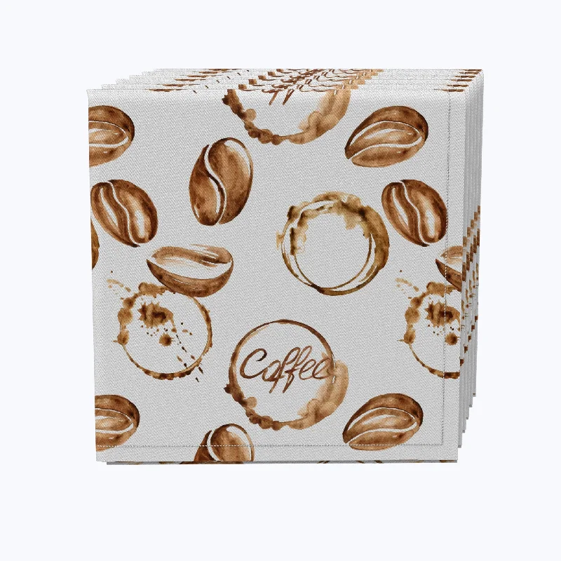 High-quality porcelain trays-Coffee Shop Print Napkins