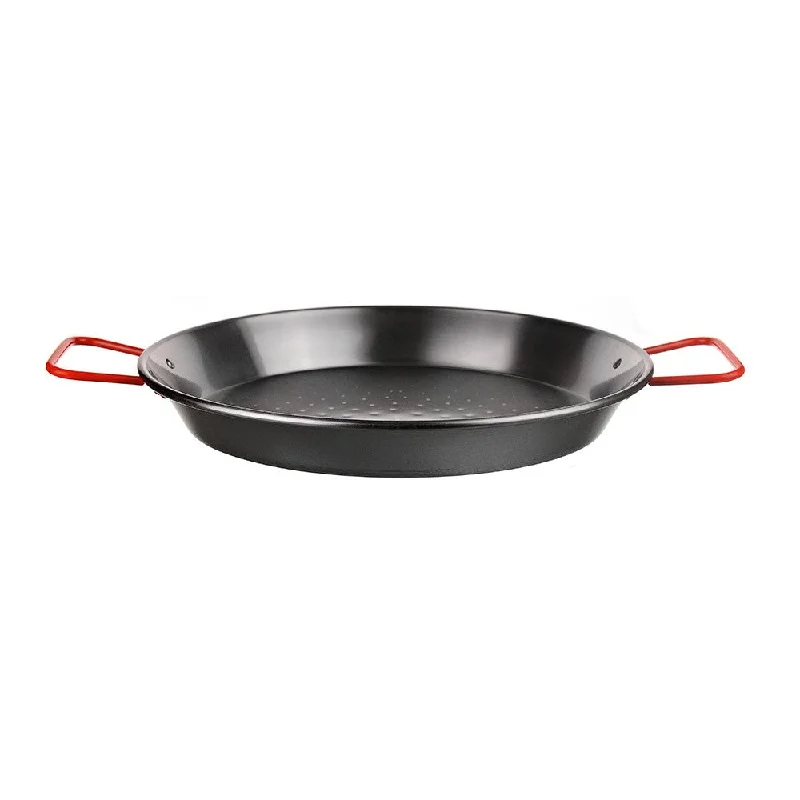 Bright colored plates for summer-Polished Steel Paella Pan 40cm