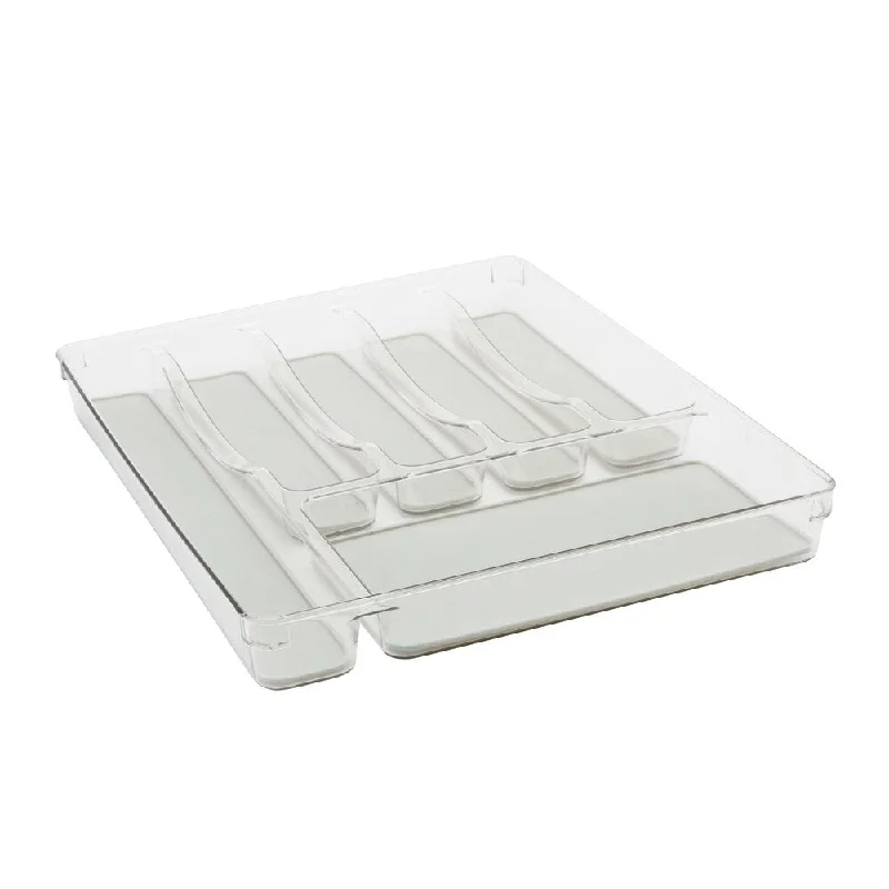 Vintage glass platters for serving-6 Compartment X-Large Cutlery Tray