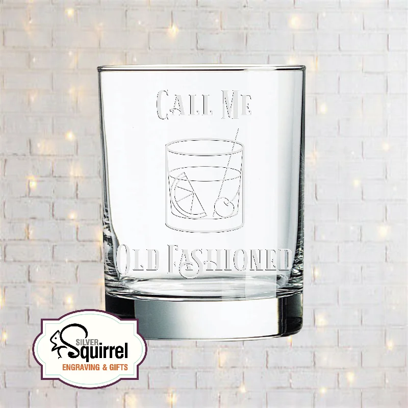 Chic ceramic tumblers with designs-Double Old Fashioned Glass {Call Me Old Fashioned 2}