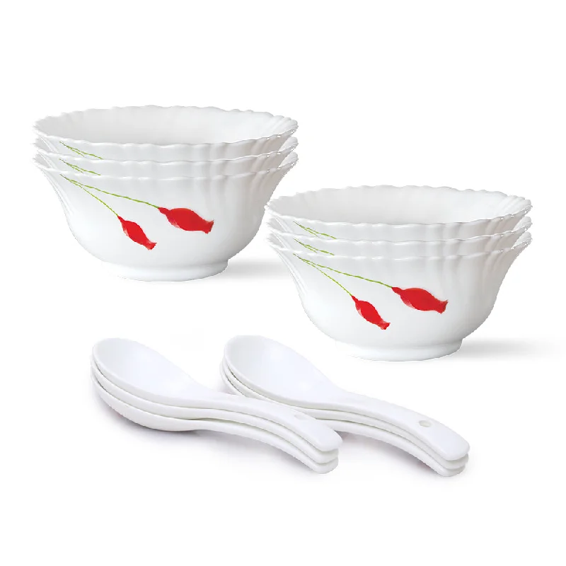 Multi-use dinnerware for casual dining-Larah by Borosil Diana Soup Bowl Set