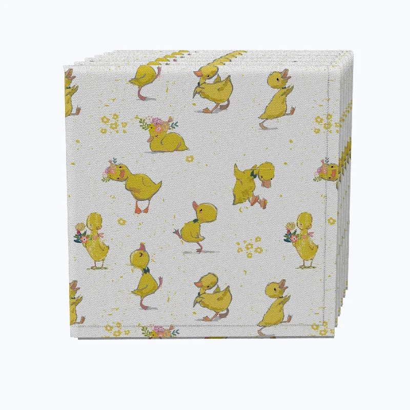 High-end crystal platters for guests-Ducklings Napkins