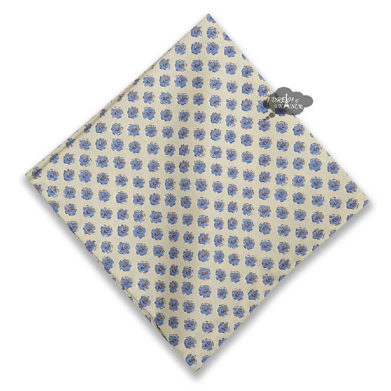 Durable serving bowls for gatherings-Olives Cream Provence Cotton Napkin by Le Cluny