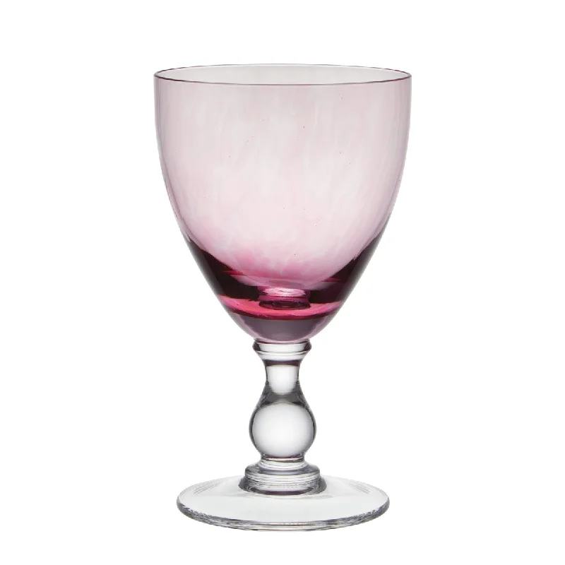 Luxury glass cups with gold rims-Jewel Wine Glass Small Pink Sapphire