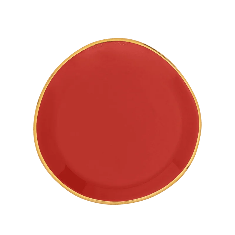 Soft plastic dishes for outdoor use-Good Morning plate Ø9 cm - Raspberry