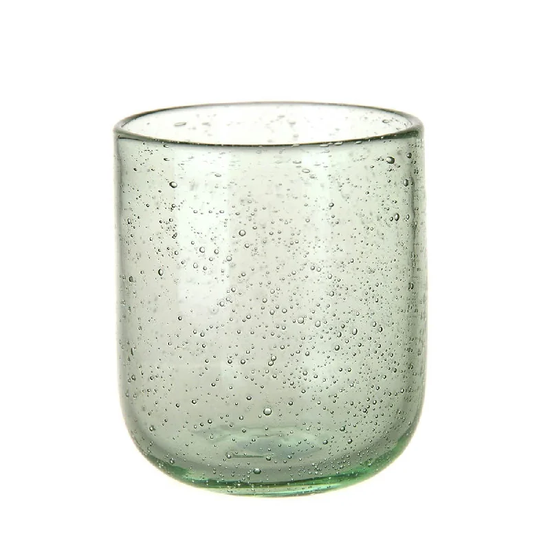 High-quality porcelain trays-Glass Tumbler Bubble Green 350ml