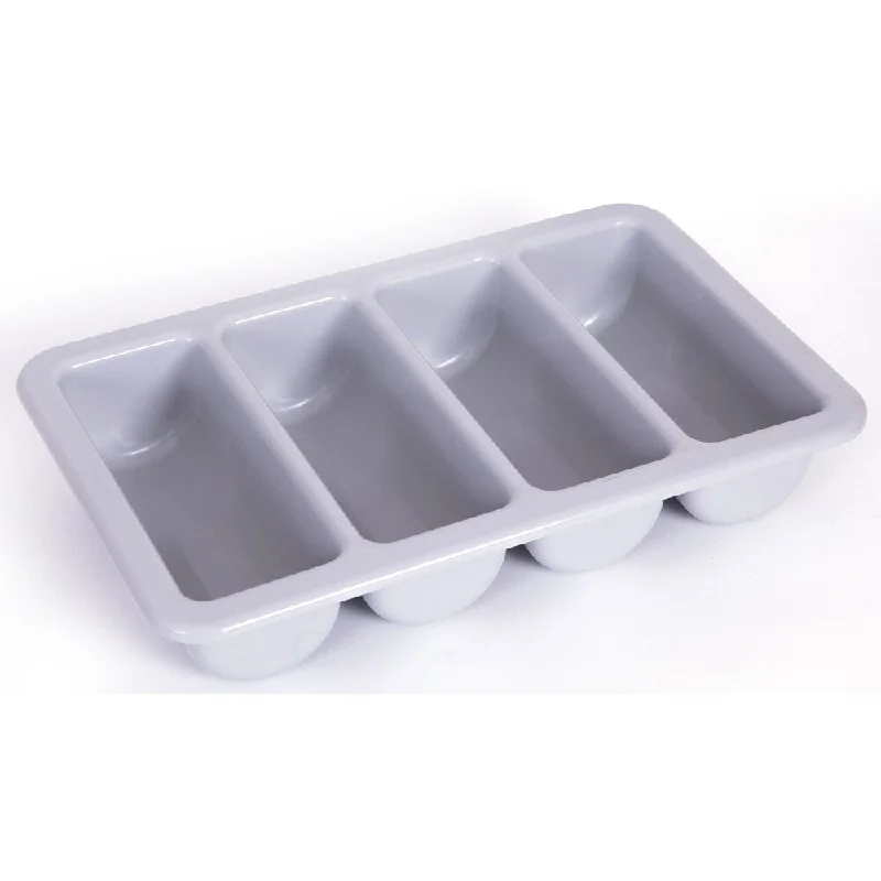 Casual glass platters for daily use-4-Compartment Commercial Cutlery Holder