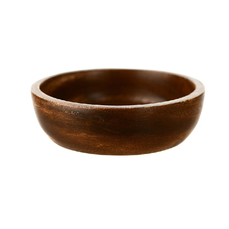 Luxury dinnerware sets for guests-Acacia Wood Bowl Round 12.5cm