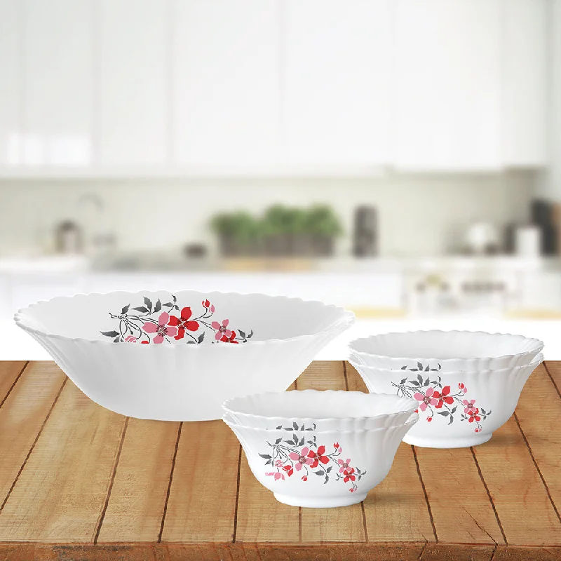 Trendy matte dinnerware sets-Larah by Borosil Fiore Pudding Set