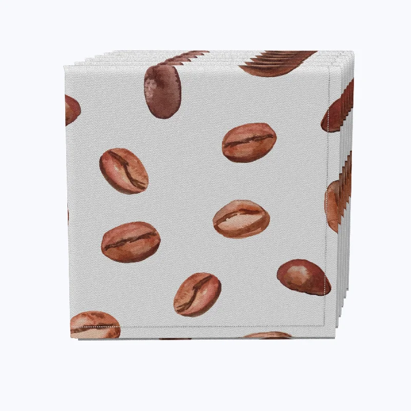 Durable serving bowls for gatherings-Coffee Beans Napkins