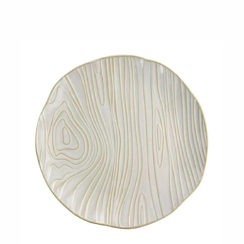 Minimalist ceramic bowls for home-523-8851, MST 10.75" White Dinner Plate Round-Wood Pattern