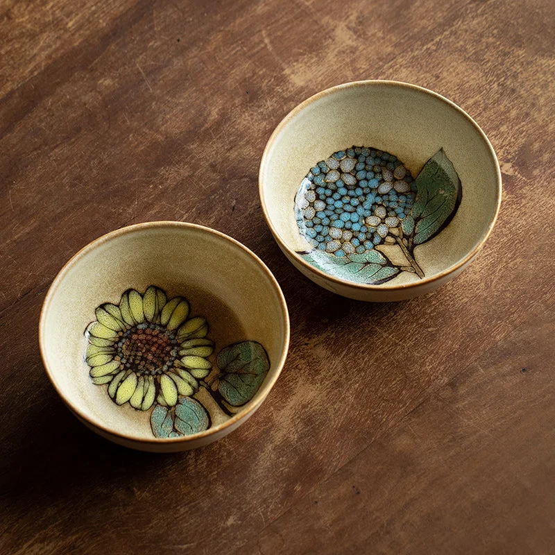 Durable serving bowls for gatherings-Nunobiki Yaki Handcrafted Floral Bowl Collection