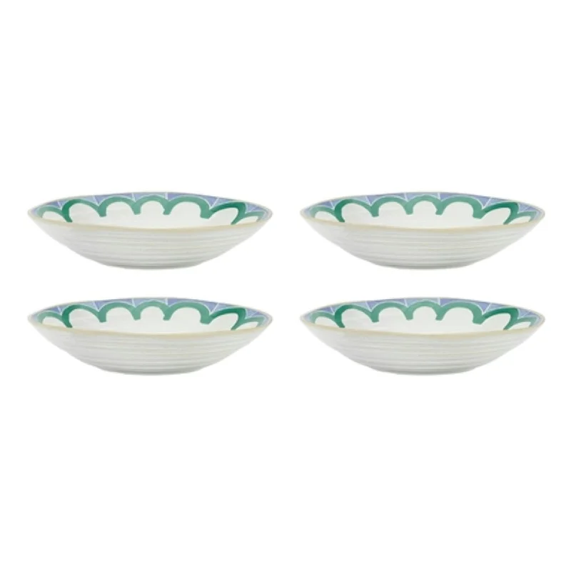 Casual melamine trays for outdoors-Ecology Arco Set of 4 Pasta Bowls 23cm