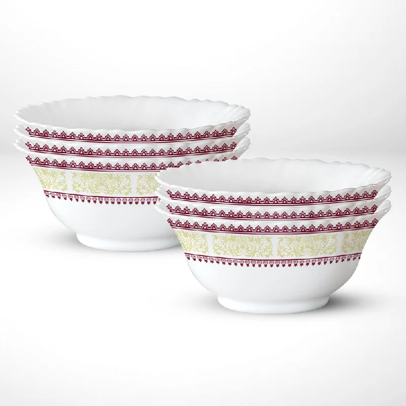 Affordable dinnerware sets for families-Larah by Borosil Elega Veg Bowl Set