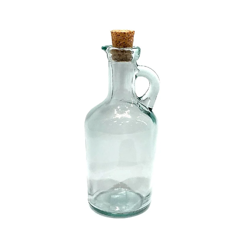 Designer mini plates for appetizers-Recycled Glass Oil Bottle Conica 250ml