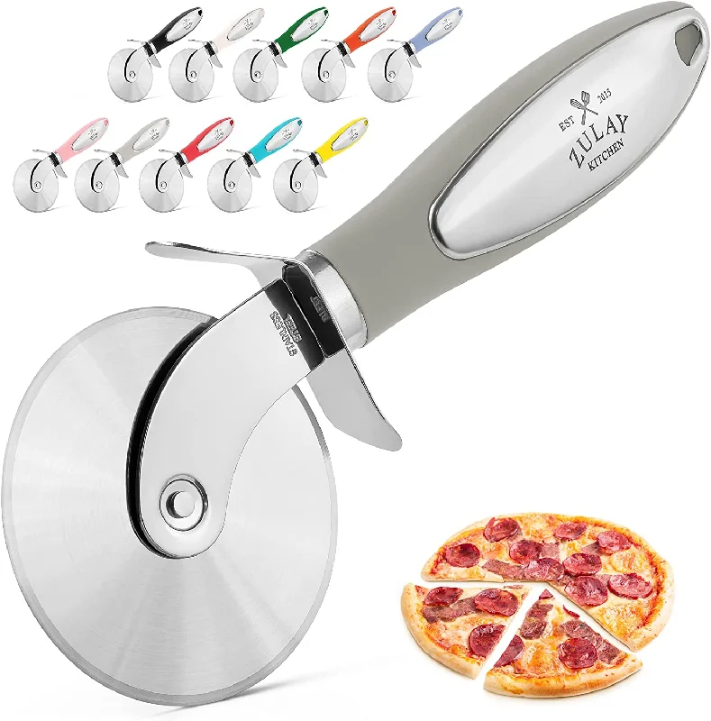 Compact silicone trays for travel-Premium Stainless Steel Pizza Slicer Wheel