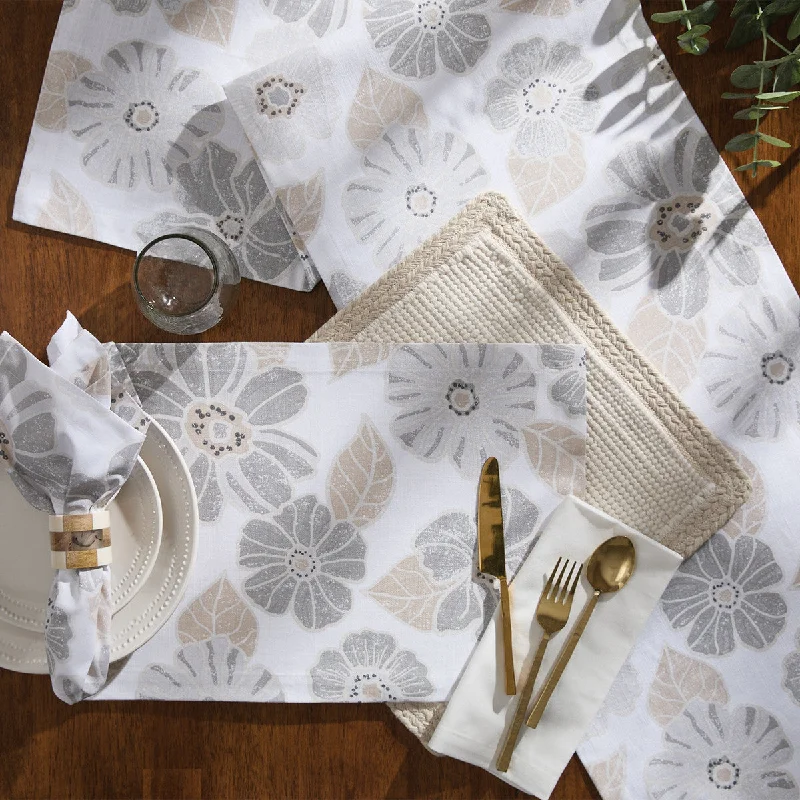 Designer dinnerware for formal events-Petals Napkin Set of 12  Park Designs