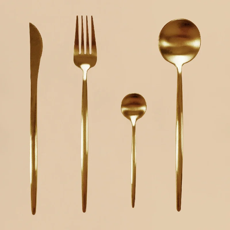 Designer glass trays with handles-Cutlery Set