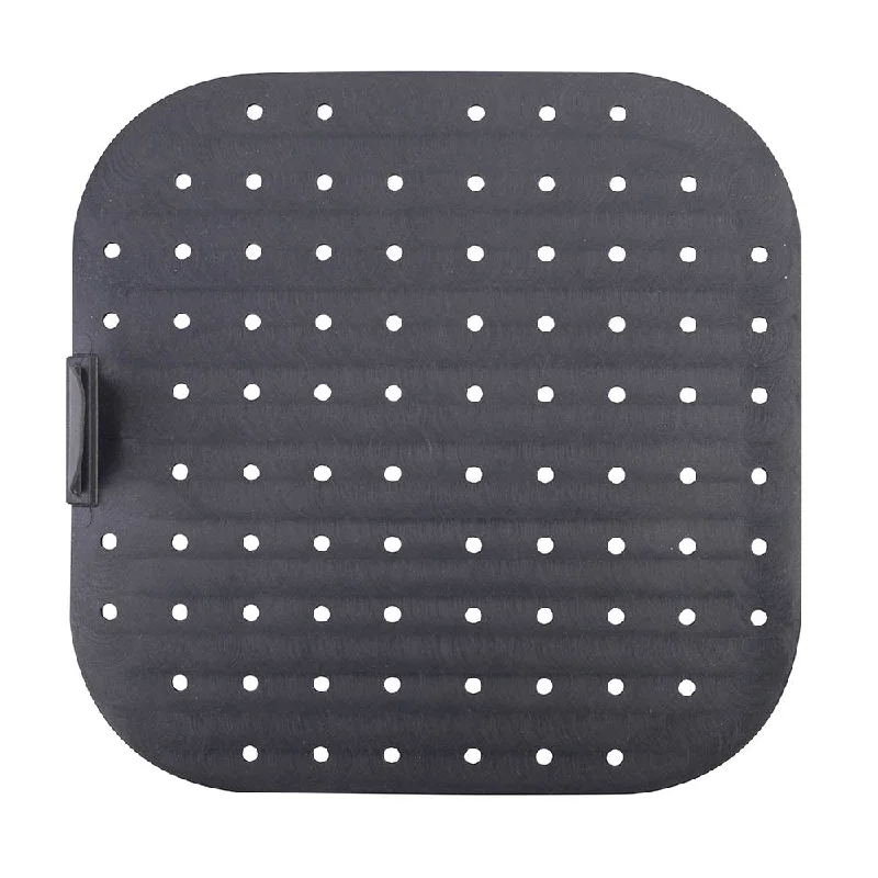 Lightweight cutlery for picnics-Silicone Air Fryer Liner Square Silicone 22cm