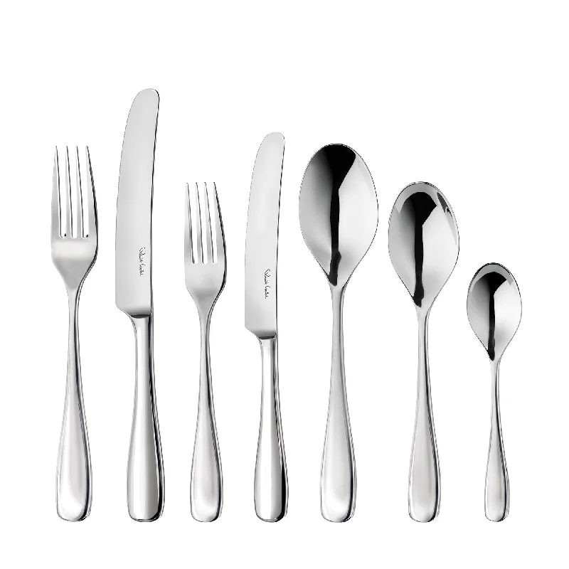 Soft-touch ceramic dishes for home-Warwick Bright Cutlery Set, 42 Piece for 6 People