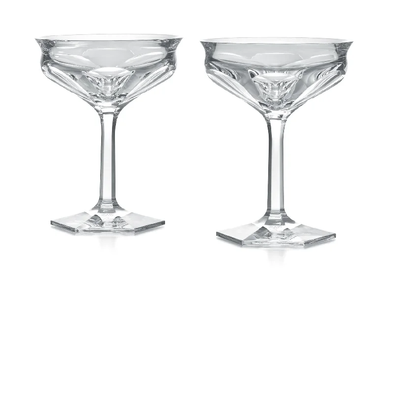 Etched glass tumblers for weddings-Talleyrand "Encore" Coupe, Set of 2