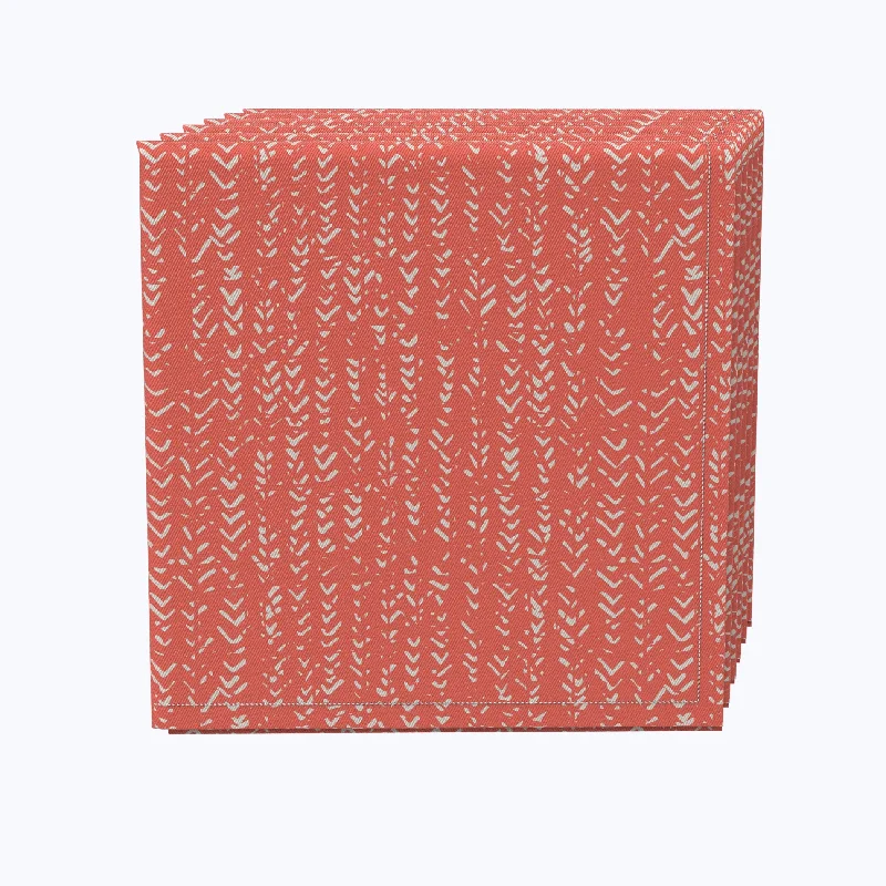 Small stainless steel plates-Coral Batik Design Napkins