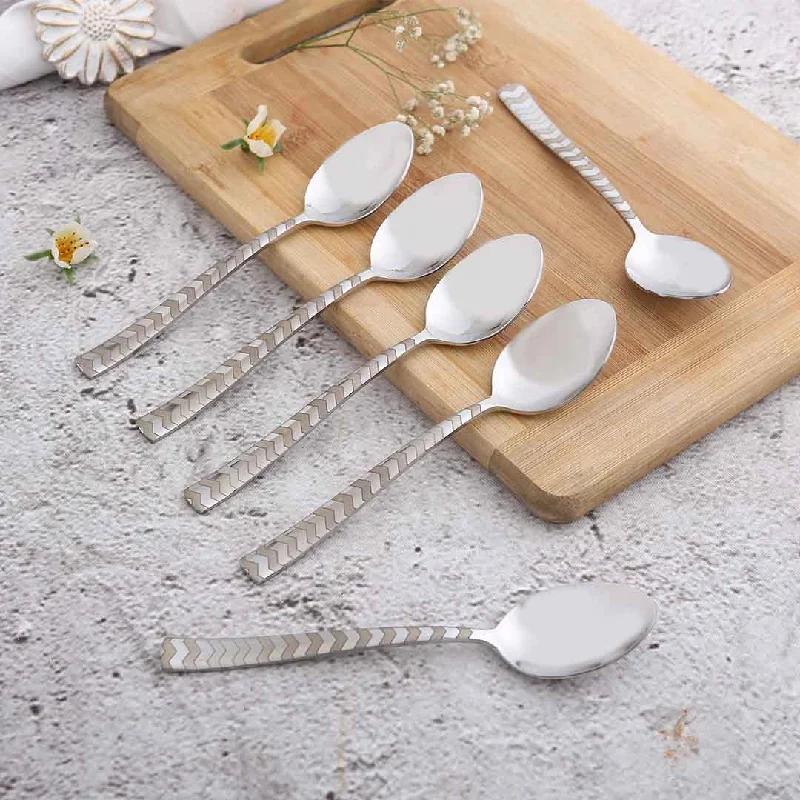 High-quality porcelain trays-Roma Dinner Spoon  - Laser Etching - Set of 6 pcs