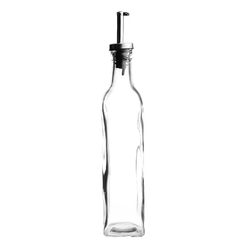 Lightweight cutlery for picnics-Glass Oil Bottle 530ml