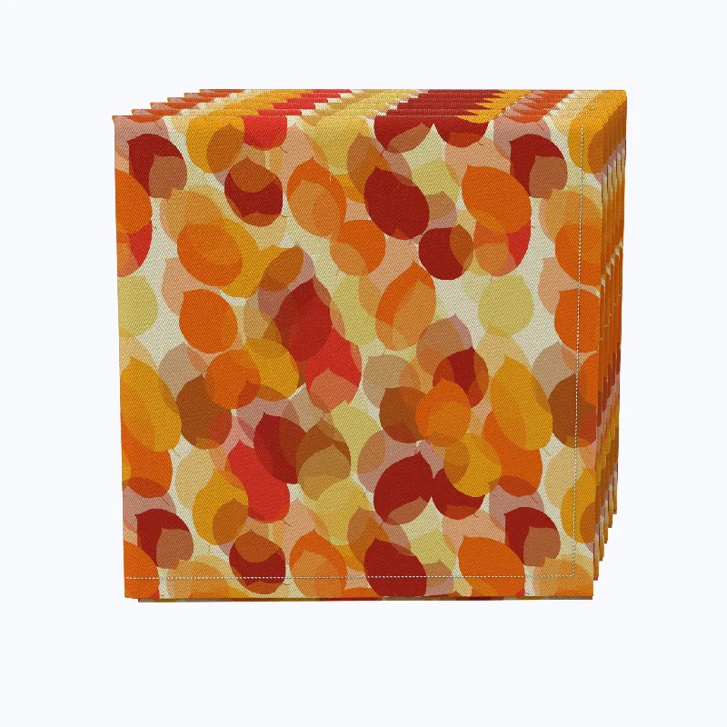 Mini dinner plates for small portions-Autumn Abstract Leaves Napkins