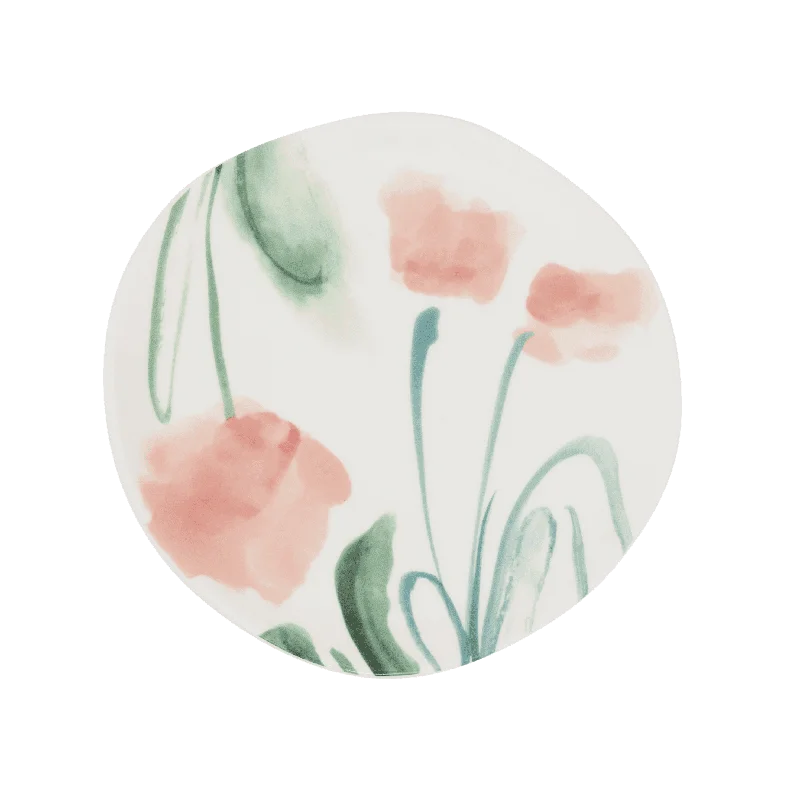 Designer dinnerware with bold designs-Good Morning plate Ø17 cm - White / flowers