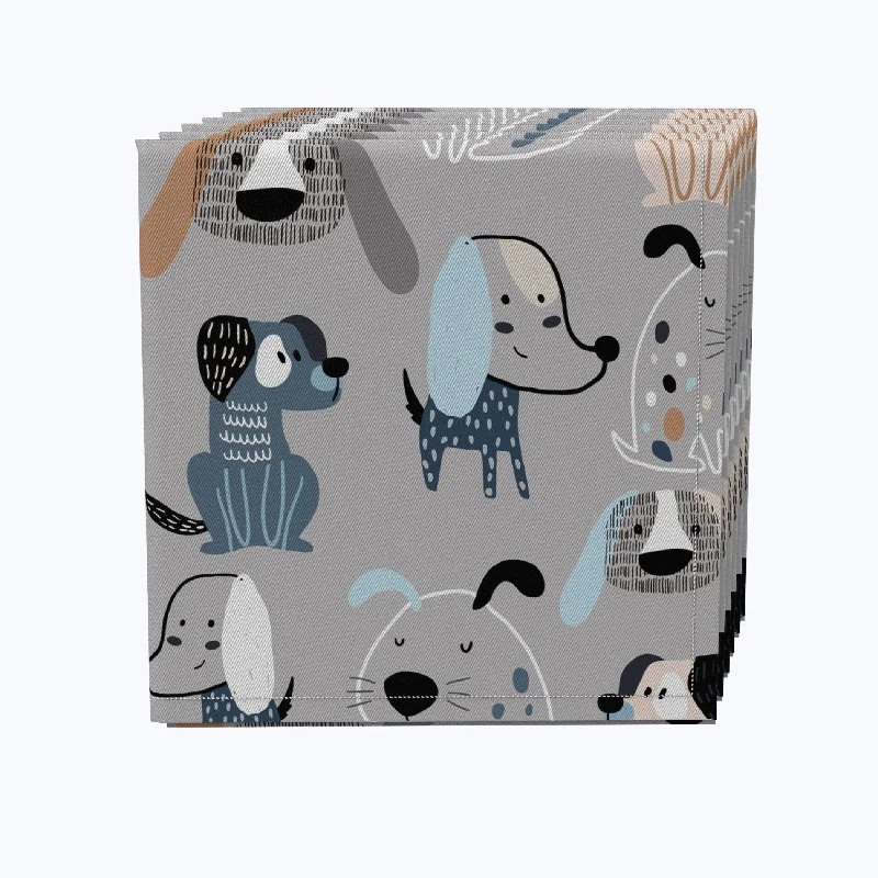 Casual ceramic trays with quotes-Cartoon Pets Napkins