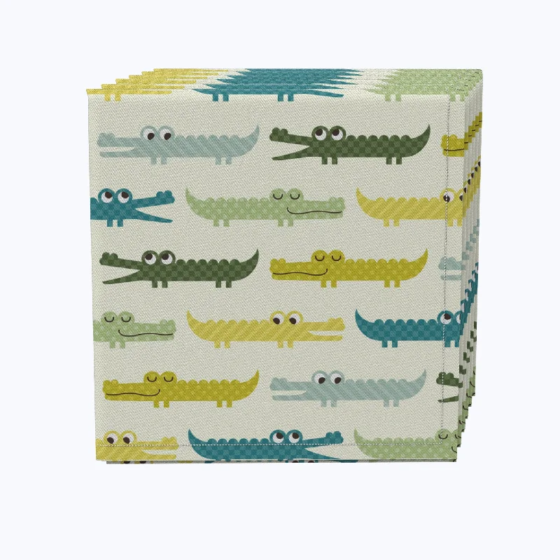 Reusable silicone trays for baking-Funny Gators Napkins