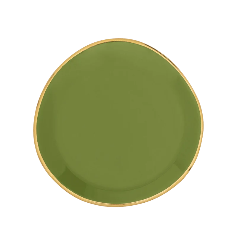 Small porcelain bowls for soup-Good Morning plate Ø9 cm - Ever Green Sprig