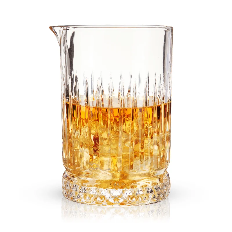 Compact glass mugs for espresso-Pedestal Crystal Mixing Glass