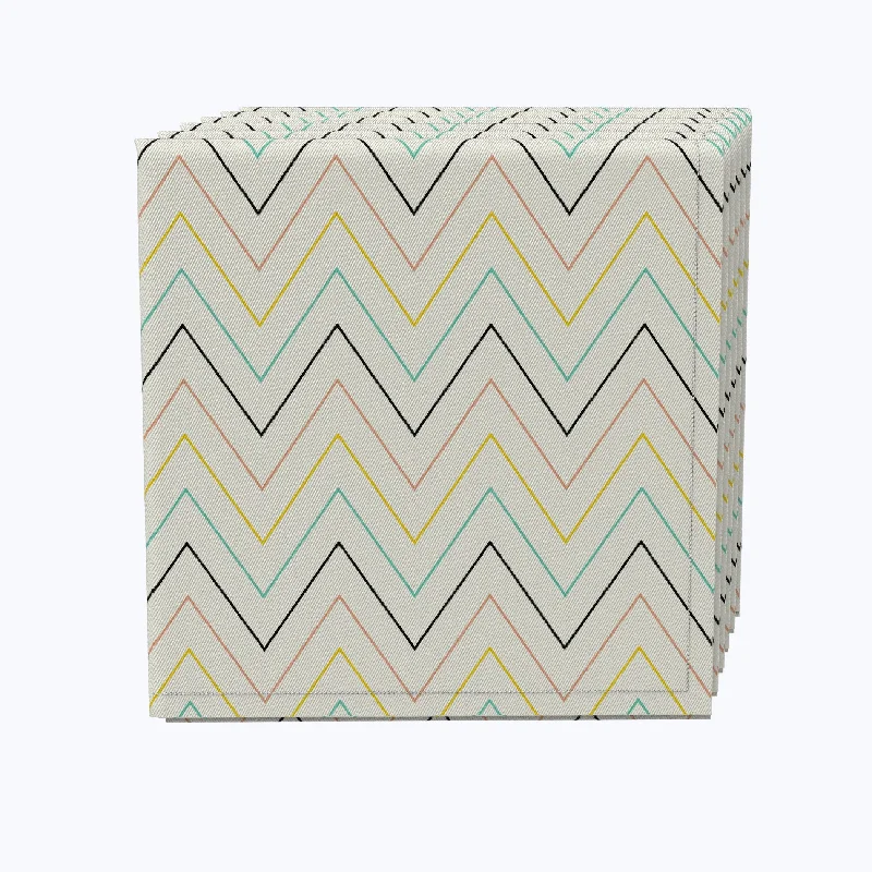 Chic matte trays for modern kitchens-Chevron Wave Napkins