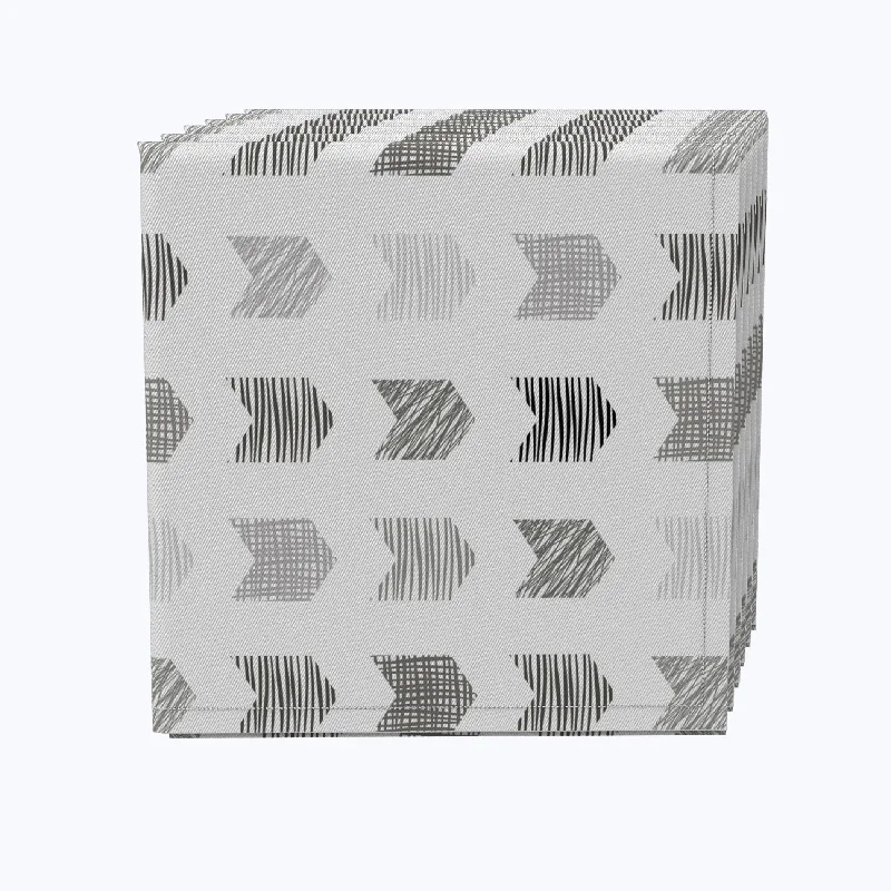 BPA-free plastic bowls for outdoors-Grey Geometric Arrows Napkins